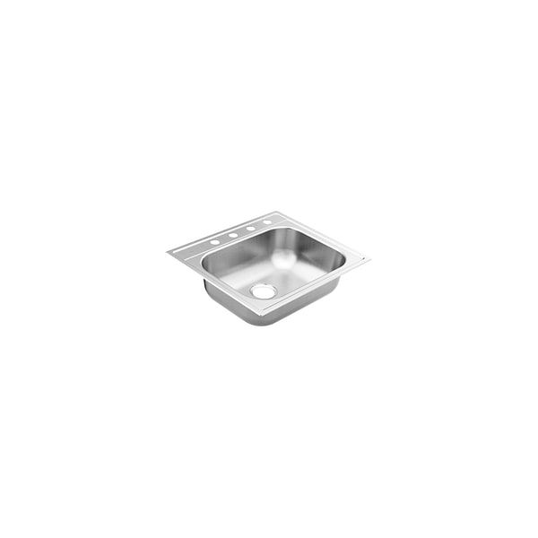 25"X22" Stainless Steel 20 Gauge Single Bowl Drop In Sink